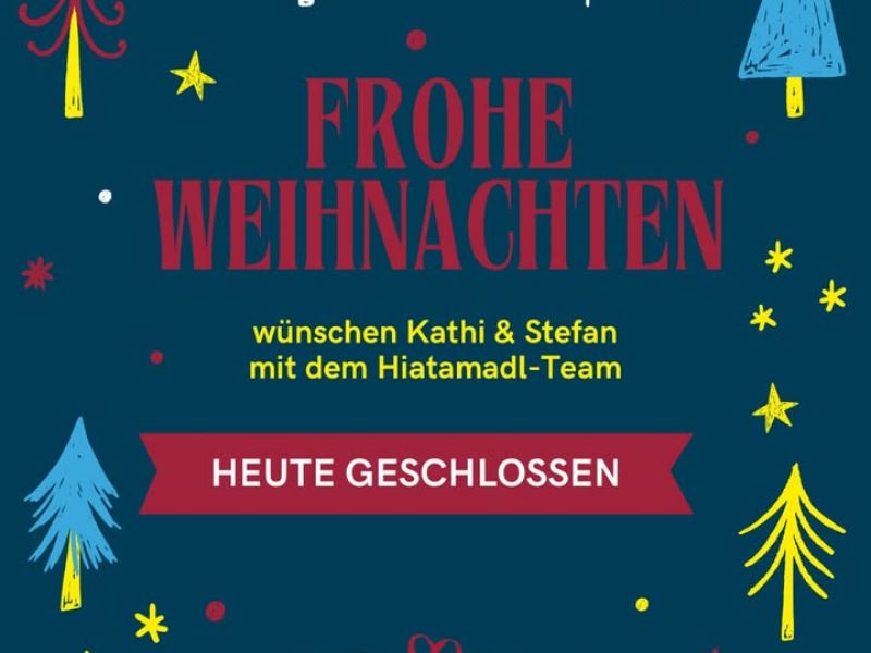 Wir verbringen den heutigen Tag mit unseren Familien und sind morgen wieder ab 11 Uhr für euch da! 🎄💫